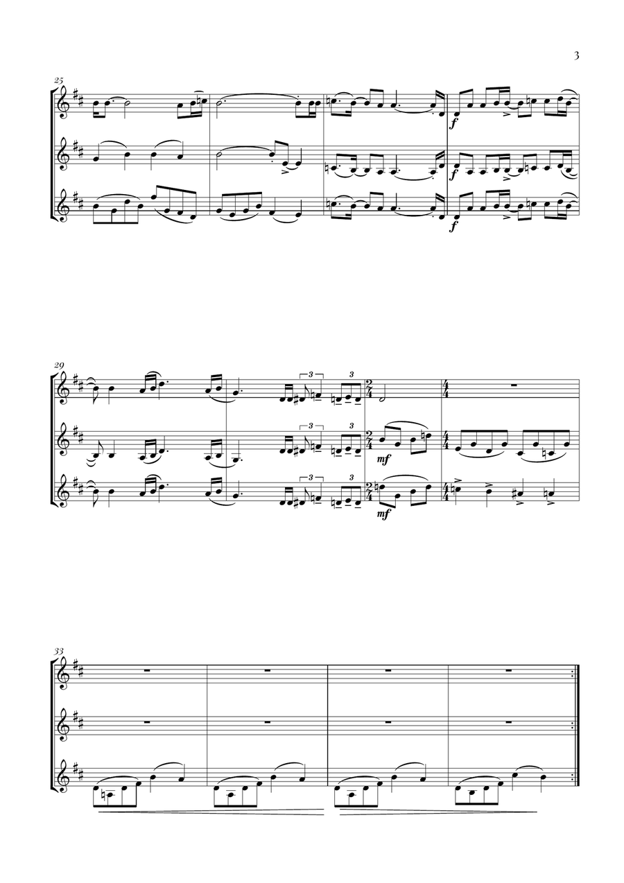 Bohemian Rhapsody Bohemian Rhapsody Woodwind Trio scores gallery preview page 3