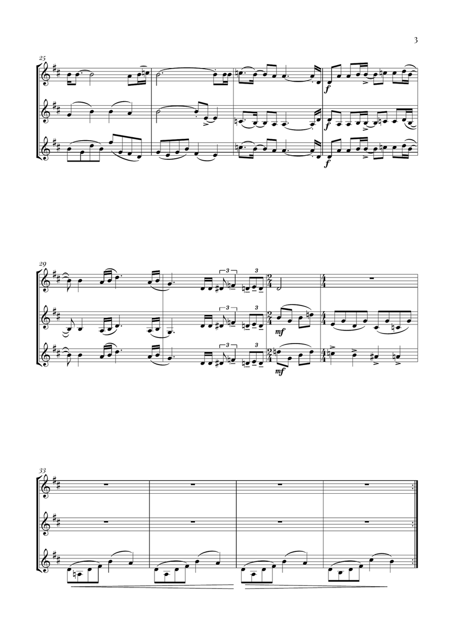 Bohemian Rhapsody Bohemian Rhapsody Woodwind Trio scores gallery preview page 3