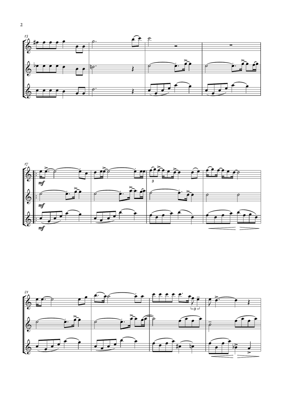 Bohemian Rhapsody Bohemian Rhapsody Woodwind Trio scores gallery preview page 2