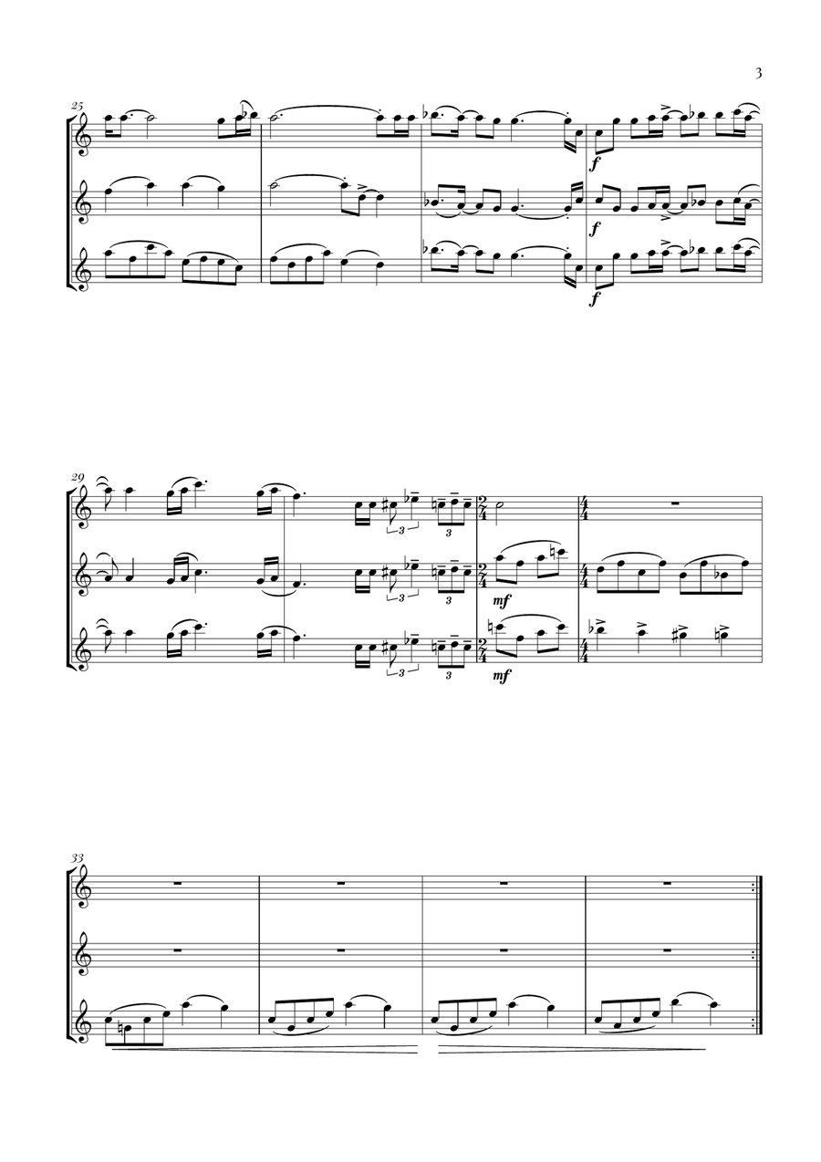 Bohemian Rhapsody Bohemian Rhapsody Woodwind Trio scores gallery preview page 3