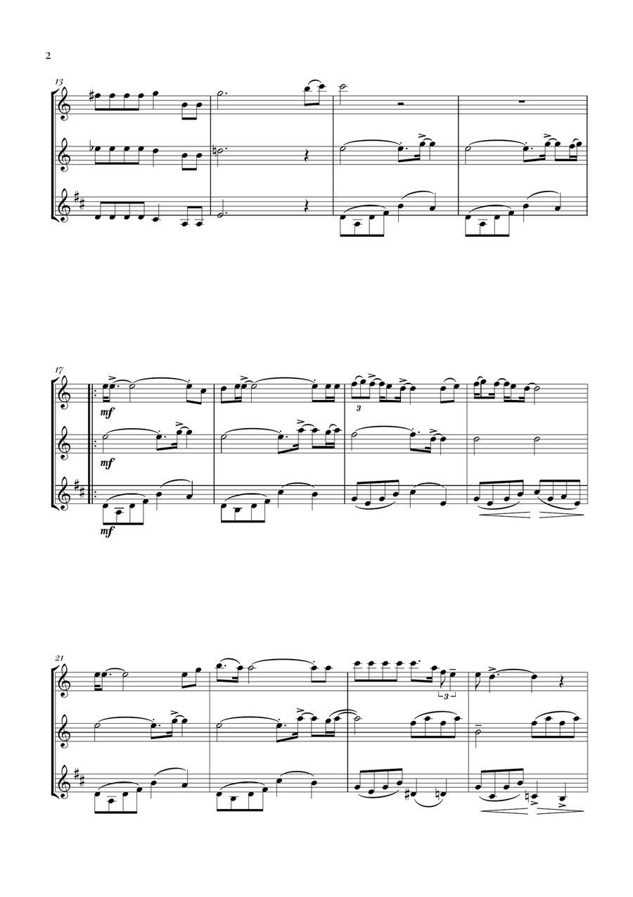 Bohemian Rhapsody Bohemian Rhapsody Woodwind Trio scores gallery preview page 2