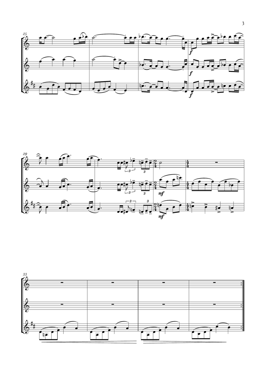 Bohemian Rhapsody Bohemian Rhapsody Woodwind Trio scores gallery preview page 3