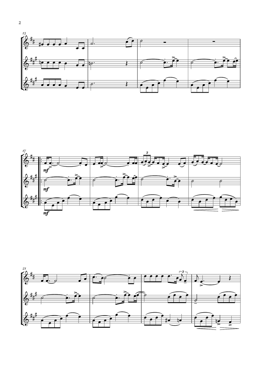 Bohemian Rhapsody Bohemian Rhapsody Woodwind Trio scores gallery preview page 2