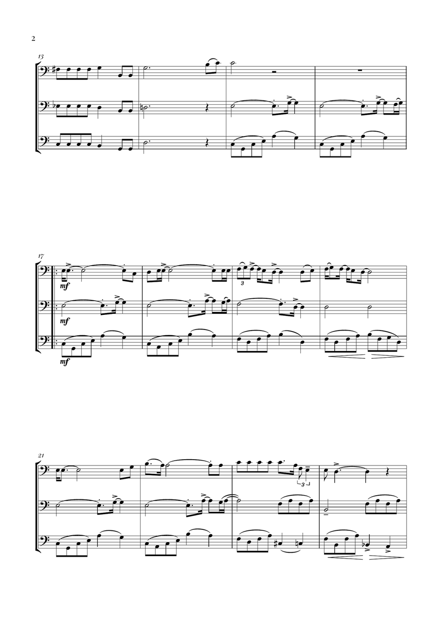 Bohemian Rhapsody Bohemian Rhapsody Brass Trio scores gallery preview page 2