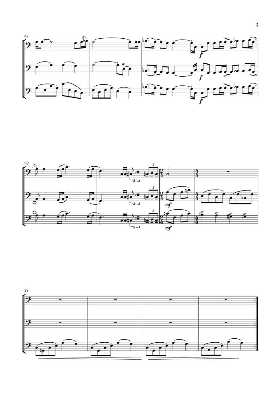 Bohemian Rhapsody Bohemian Rhapsody Brass Trio scores gallery preview page 3