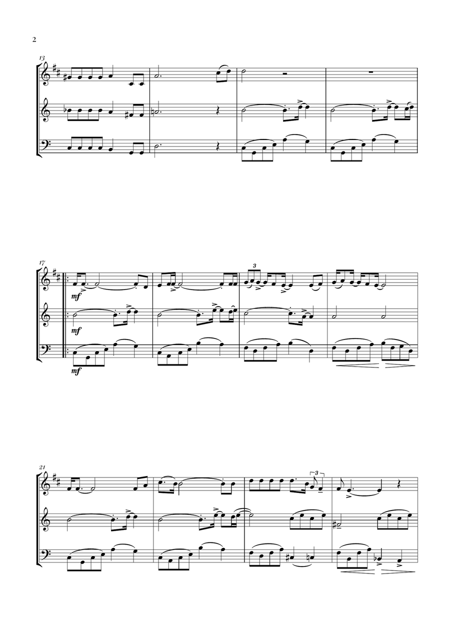 Bohemian Rhapsody Bohemian Rhapsody Brass Trio scores gallery preview page 2