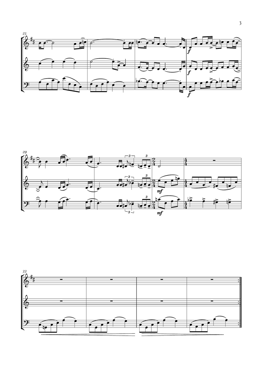Bohemian Rhapsody Bohemian Rhapsody Brass Trio scores gallery preview page 3