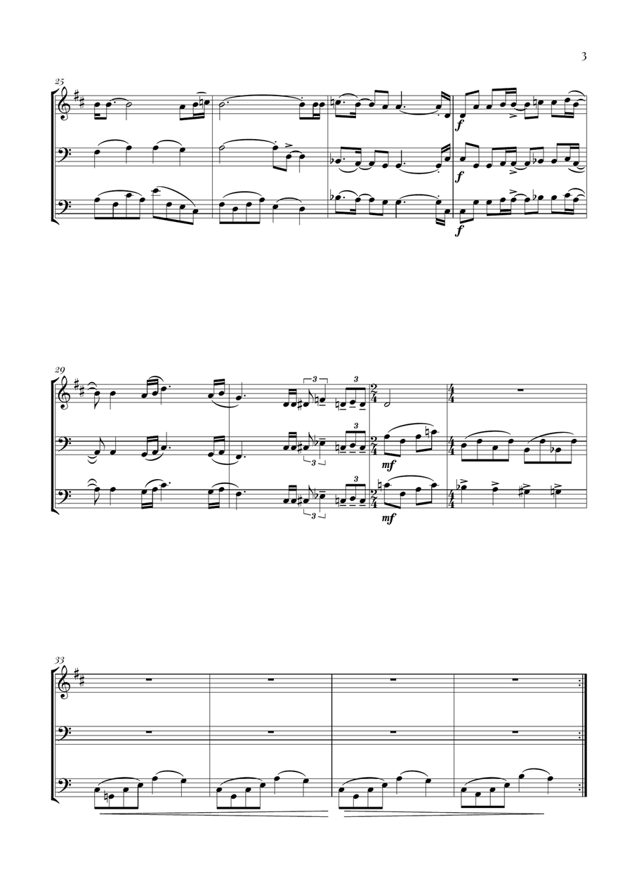 Bohemian Rhapsody Bohemian Rhapsody Brass Trio scores gallery preview page 3