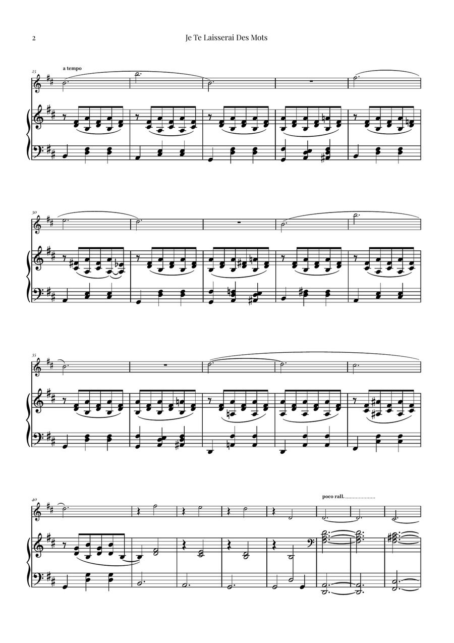 Je Te Laisserai Des Mots Piano scores gallery preview page 2