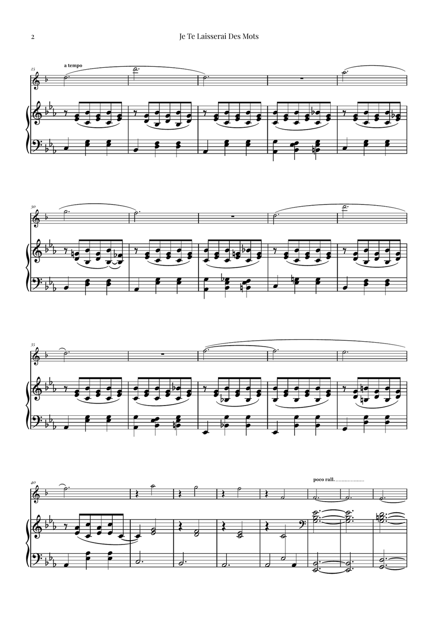 Je Te Laisserai Des Mots Tenor Saxophone scores gallery preview page 2
