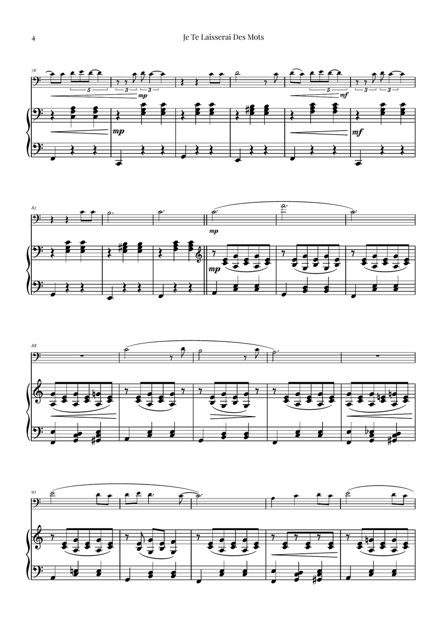 Je Te Laisserai Des Mots Piano scores gallery preview page 4