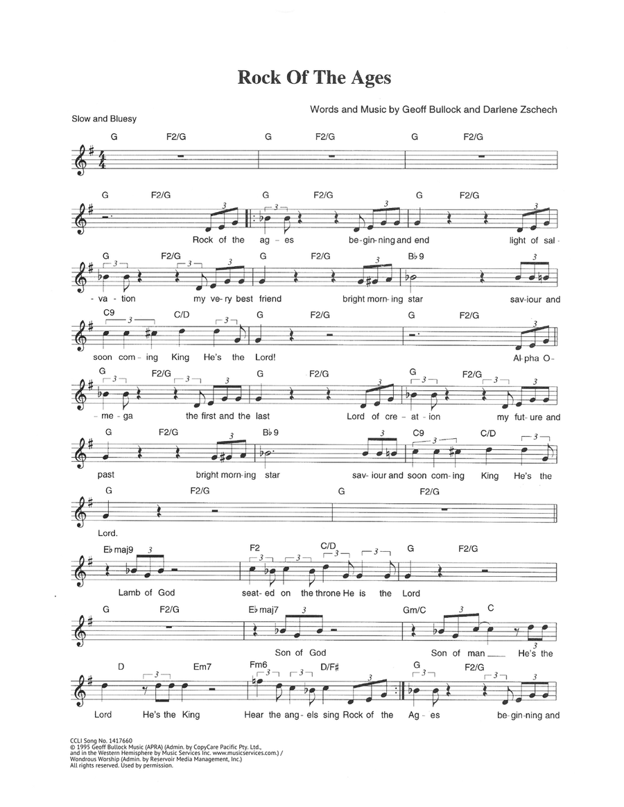 Rock Of The Ages Rock Of The Ages Piano scores gallery preview page 1