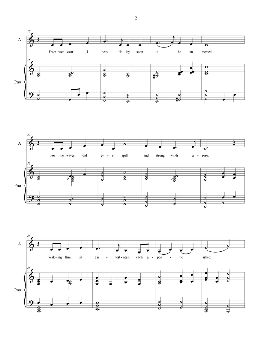 Why Are Ye So Fearful? - sacred music for vocal solo Piano, Vocal scores gallery preview page 3