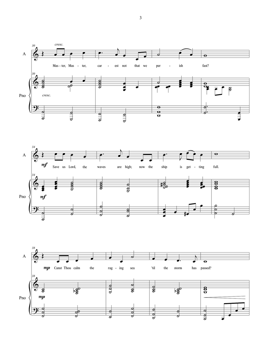 Why Are Ye So Fearful? - sacred music for vocal solo Piano, Vocal scores gallery preview page 4