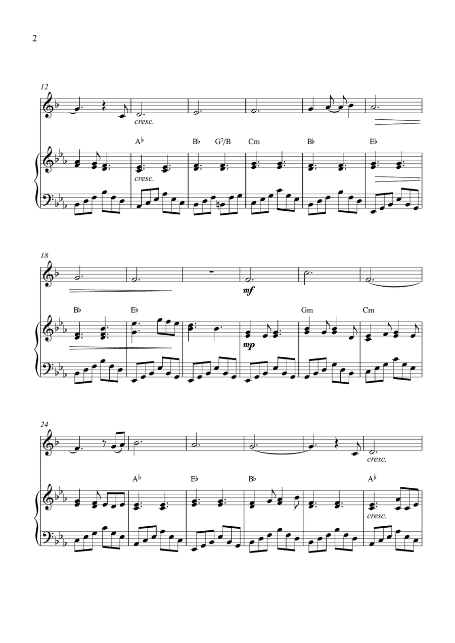 Can't Help Falling In Love B-Flat Trumpet scores gallery preview page 2