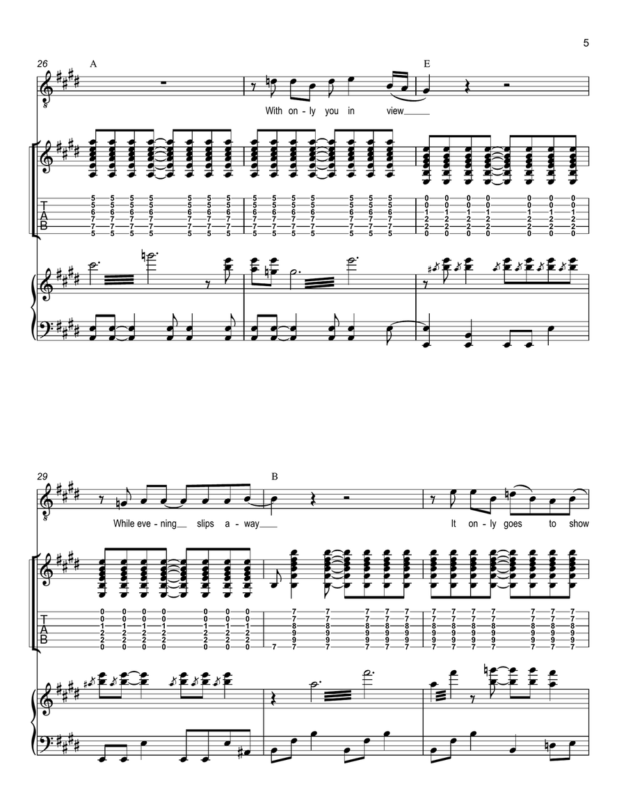 To Be Alone With You To Be Alone With You Piano, Vocal scores gallery preview page 5