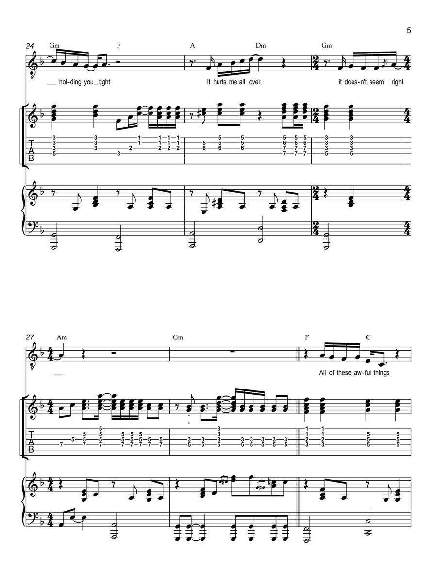 Tell Me That It Isn't True Piano, Vocal scores gallery preview page 5