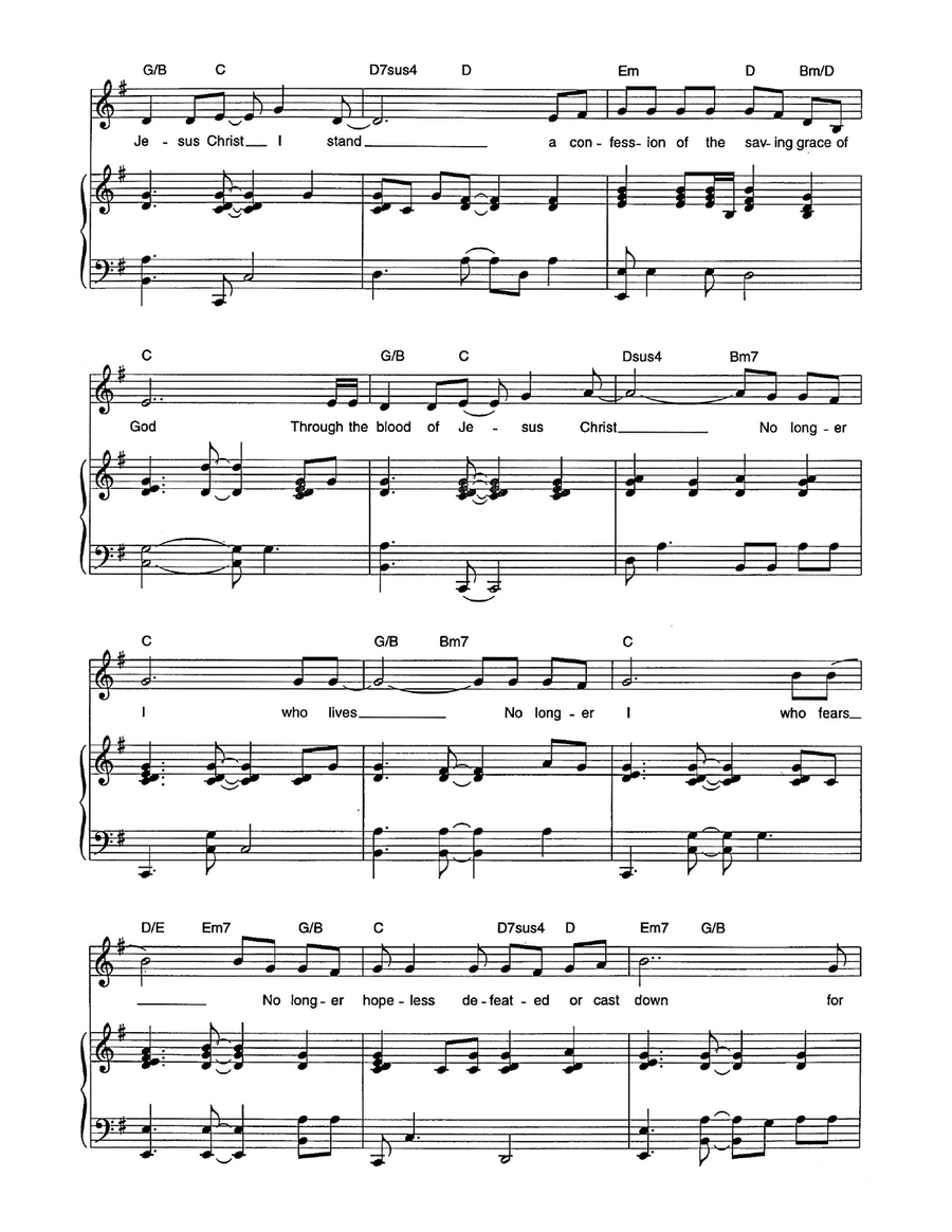 No Longer I No Longer I Piano, Vocal scores gallery preview page 3