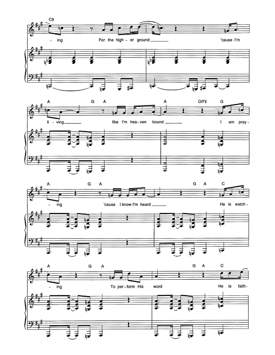 Pressing On Pressing On Piano, Vocal scores gallery preview page 2