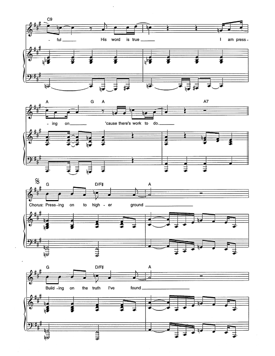 Pressing On Pressing On Piano, Vocal scores gallery preview page 3