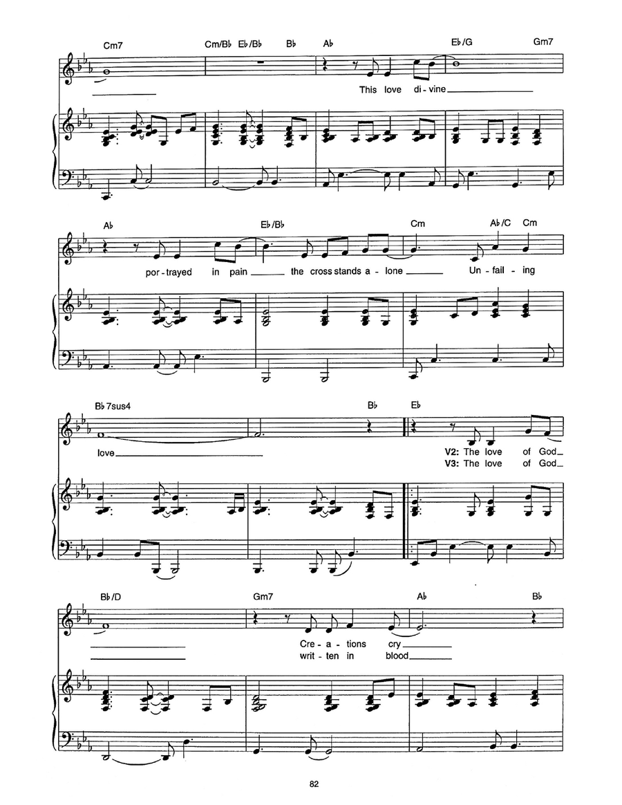 Unfailing Love Unfailing Love Piano, Vocal scores gallery preview page 2
