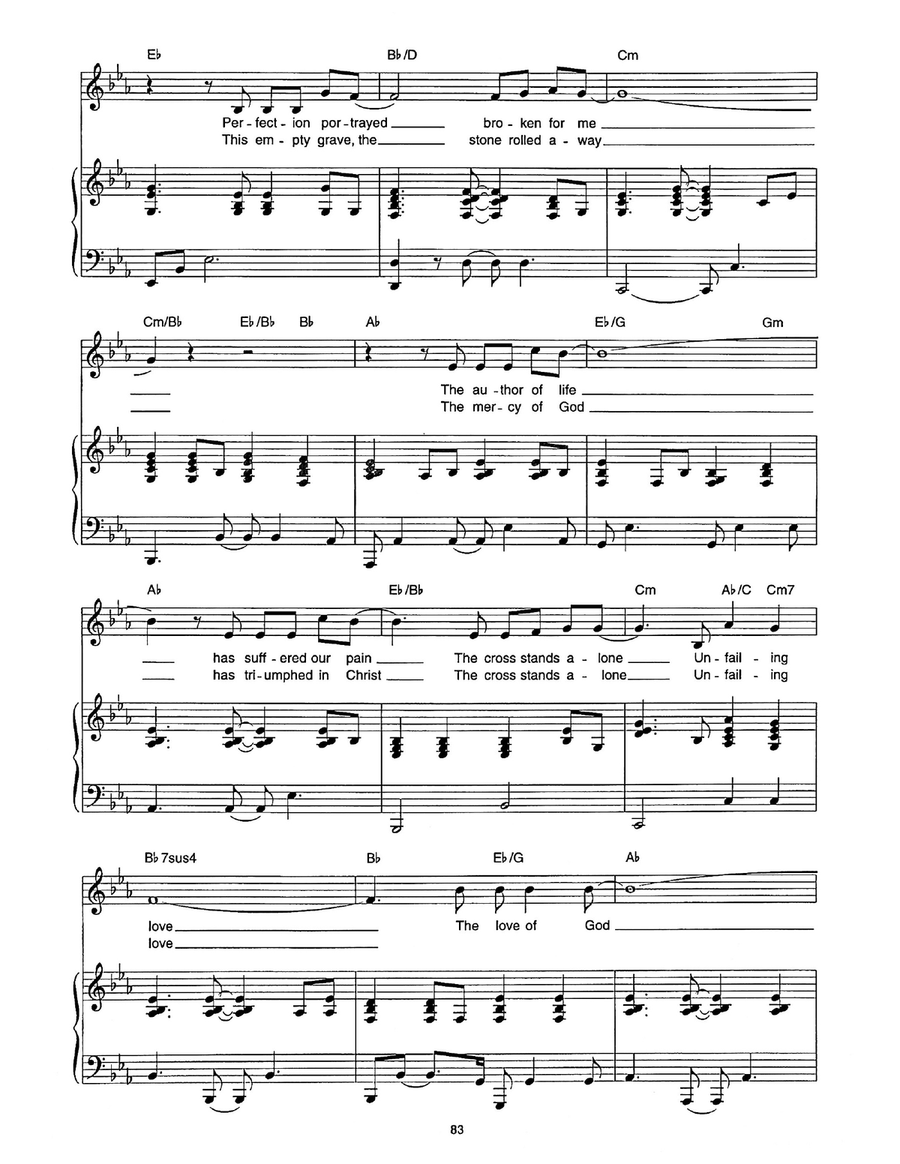 Unfailing Love Unfailing Love Piano, Vocal scores gallery preview page 3