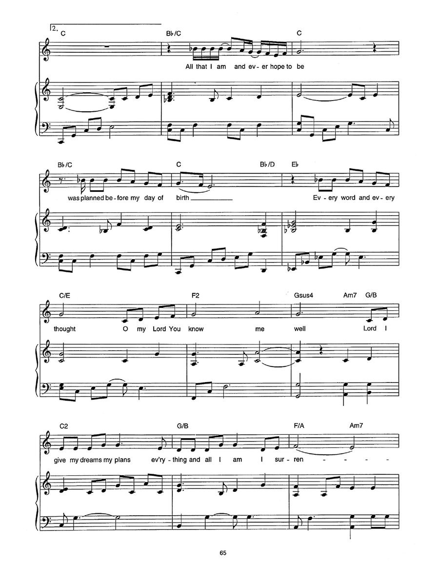 Surrender Surrender Piano, Vocal scores gallery preview page 3