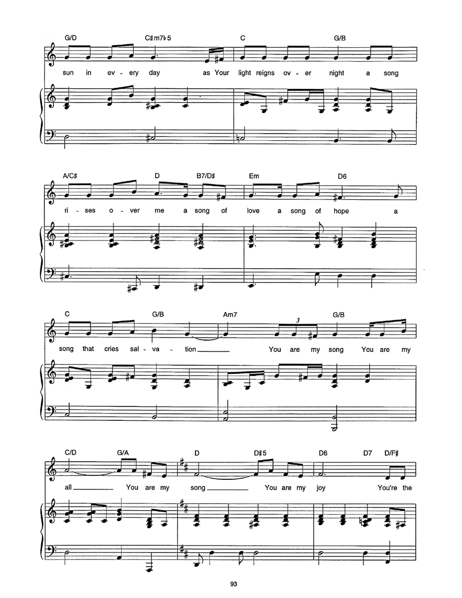 You Are My Song You Are My Song Piano, Vocal scores gallery preview page 3