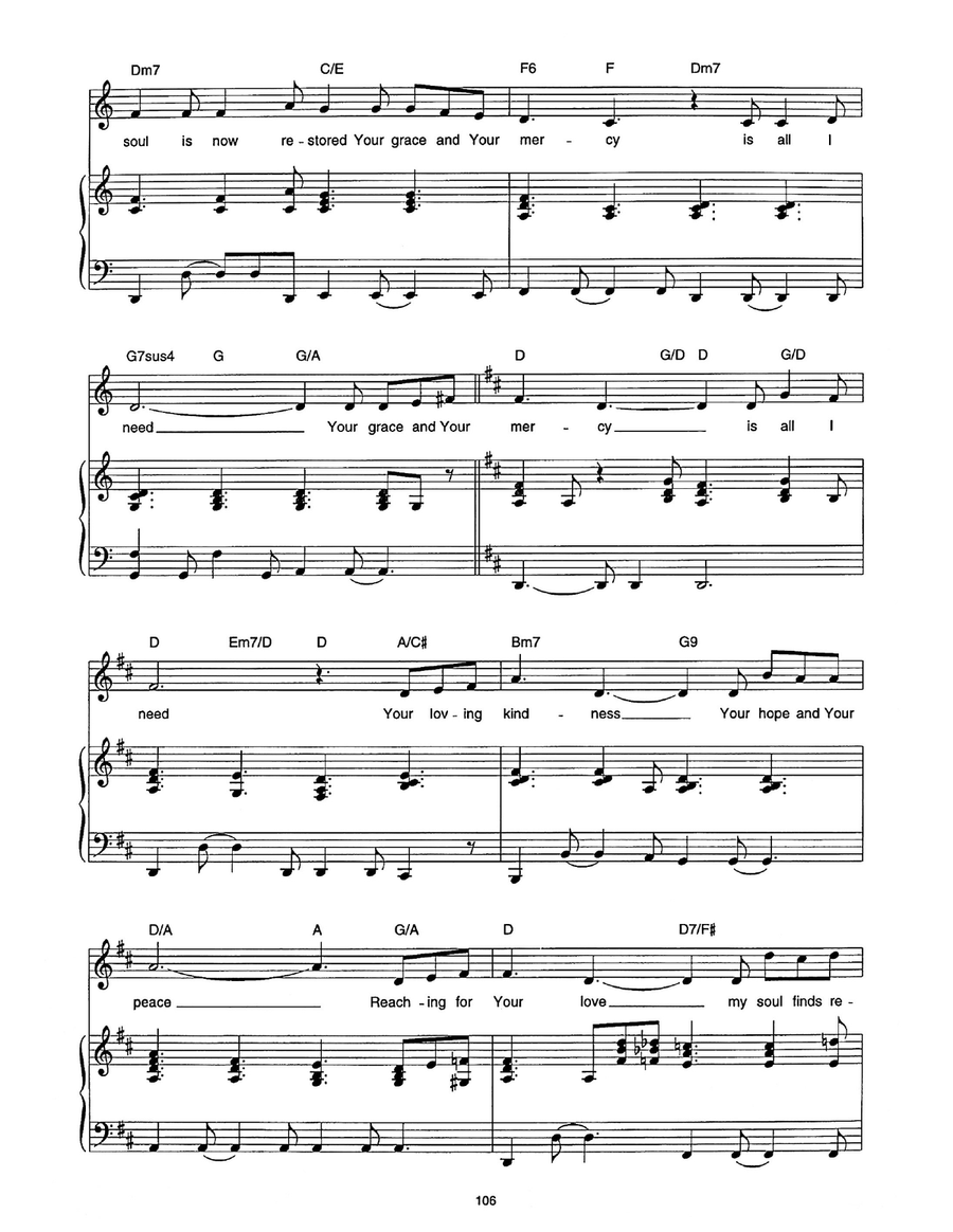 Your Grace And Your Mercy Piano, Vocal scores gallery preview page 4