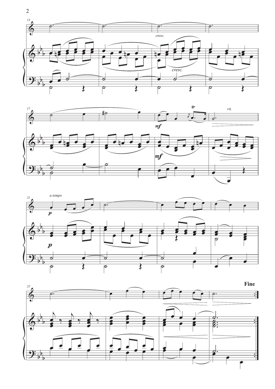 Dance of the Blessed Spirits for Alto Saxophone and Piano Alto Saxophone scores gallery preview page 2