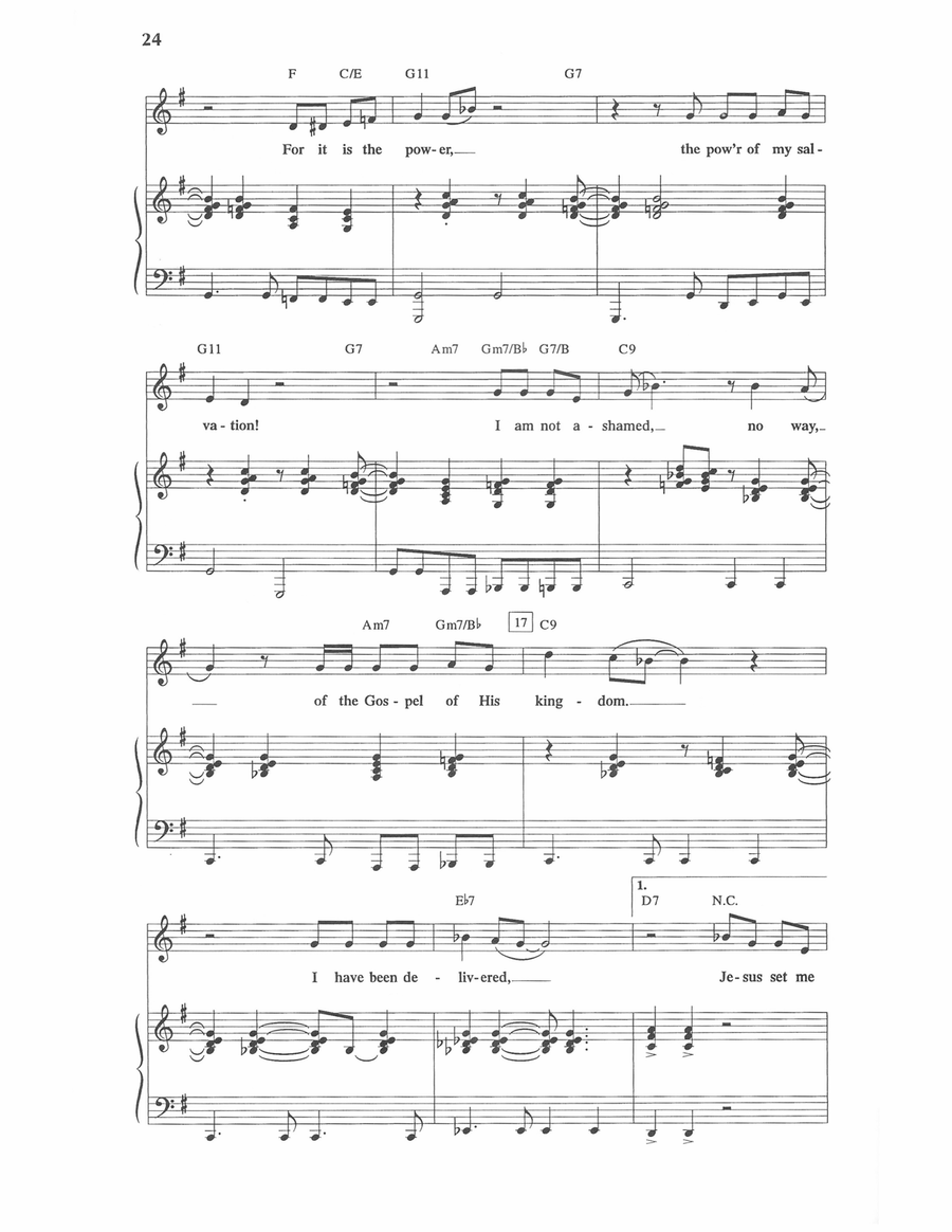 I'm Saved (I Am Not Ashamed) Piano, Vocal scores gallery preview page 2