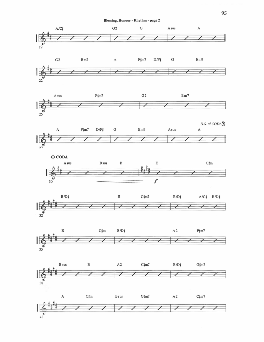 Blessing, Honour (Rhythm Chart) Piano scores gallery preview page 2