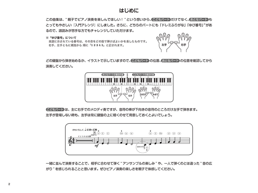 Piano Duets for Parents and Children Vol.2: Children's Song Easy Piano scores gallery preview page 2