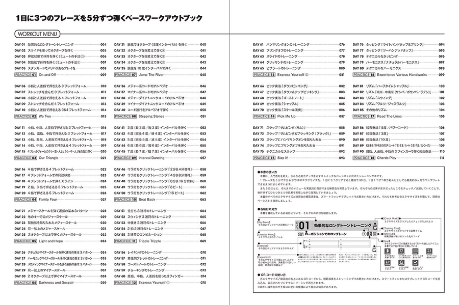 Bass Workout Book: 5 Minutes 3 Phrases A Day Guitar scores gallery preview page 2