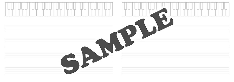 Music Pad for Children - 4 staves per page with keyboard illustration Piano scores gallery preview page 3
