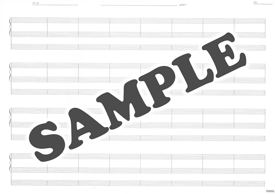 MUSIC PAPER FOR ELECTONE - Electone Blank Sheet Music Notebook Electone scores gallery preview page 2