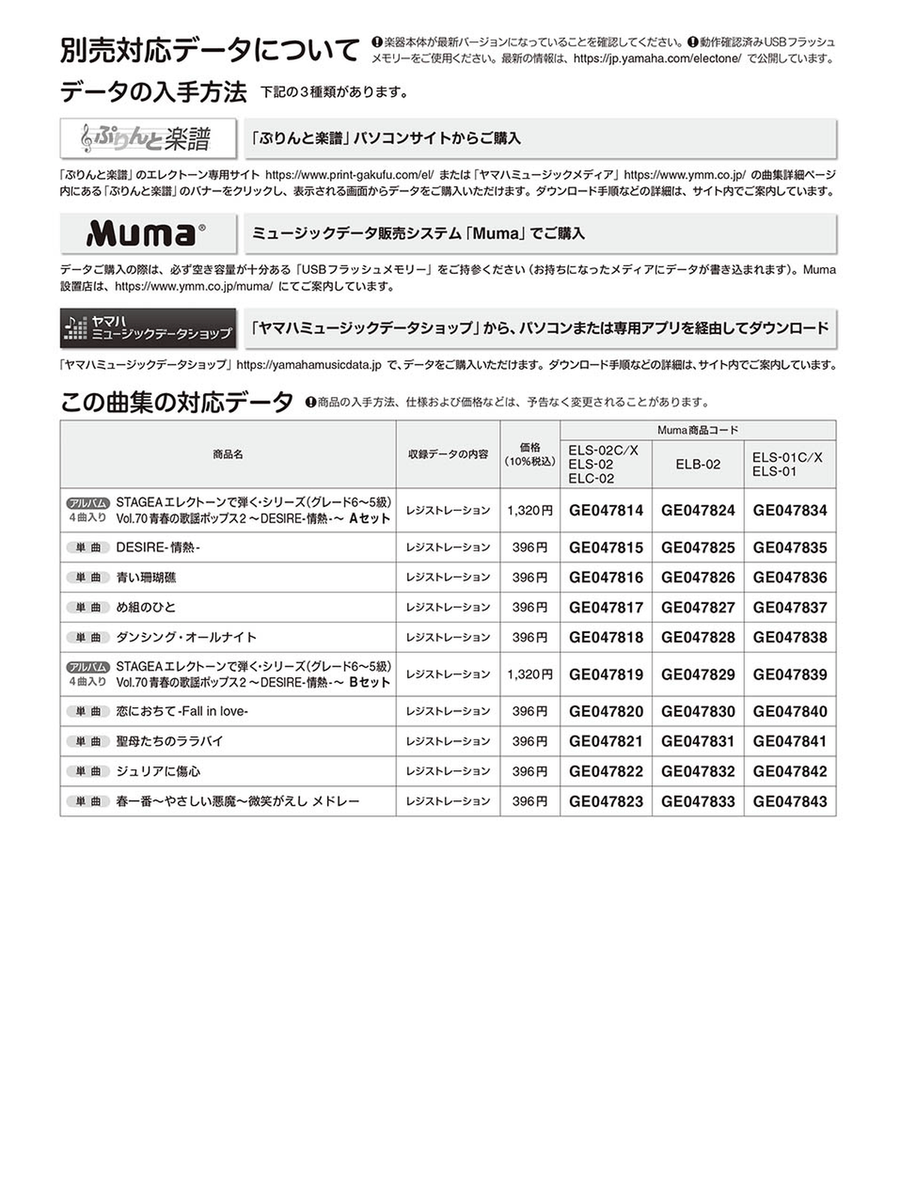 STAGEA Play the Electone vol.70 - Japanese 80's Idol Pop Selection 2 (Grade 6-5) Electone scores gallery preview page 2