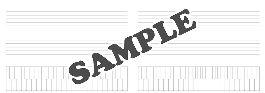 Music Pad for Children - 2 staves per page with keyboard illustration Piano scores gallery preview page 3