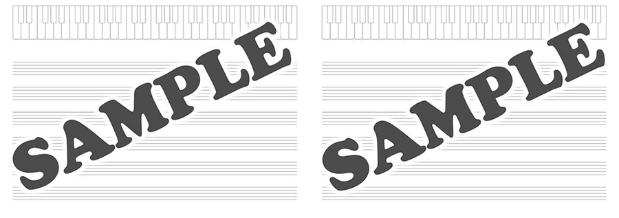 Music Pad for Children - 6 staves per page with keyboard illustration Piano scores gallery preview page 2
