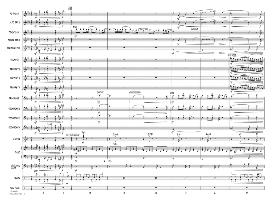 MacArthur Park (arr. Paul Murtha) - Conductor Score (Full Score) Jazz Ensemble scores gallery preview page 3