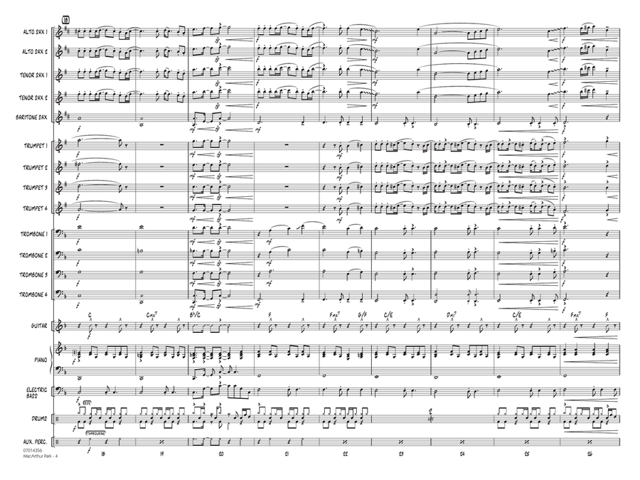 MacArthur Park (arr. Paul Murtha) - Conductor Score (Full Score) Jazz Ensemble scores gallery preview page 4