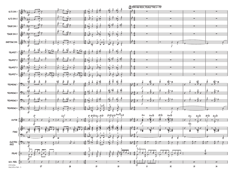 MacArthur Park (arr. Paul Murtha) - Conductor Score (Full Score) Jazz Ensemble scores gallery preview page 5