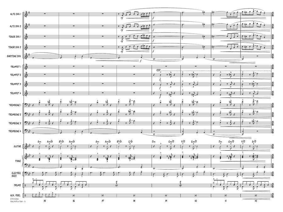 MacArthur Park (arr. Paul Murtha) - Conductor Score (Full Score) Jazz Ensemble scores gallery preview page 6