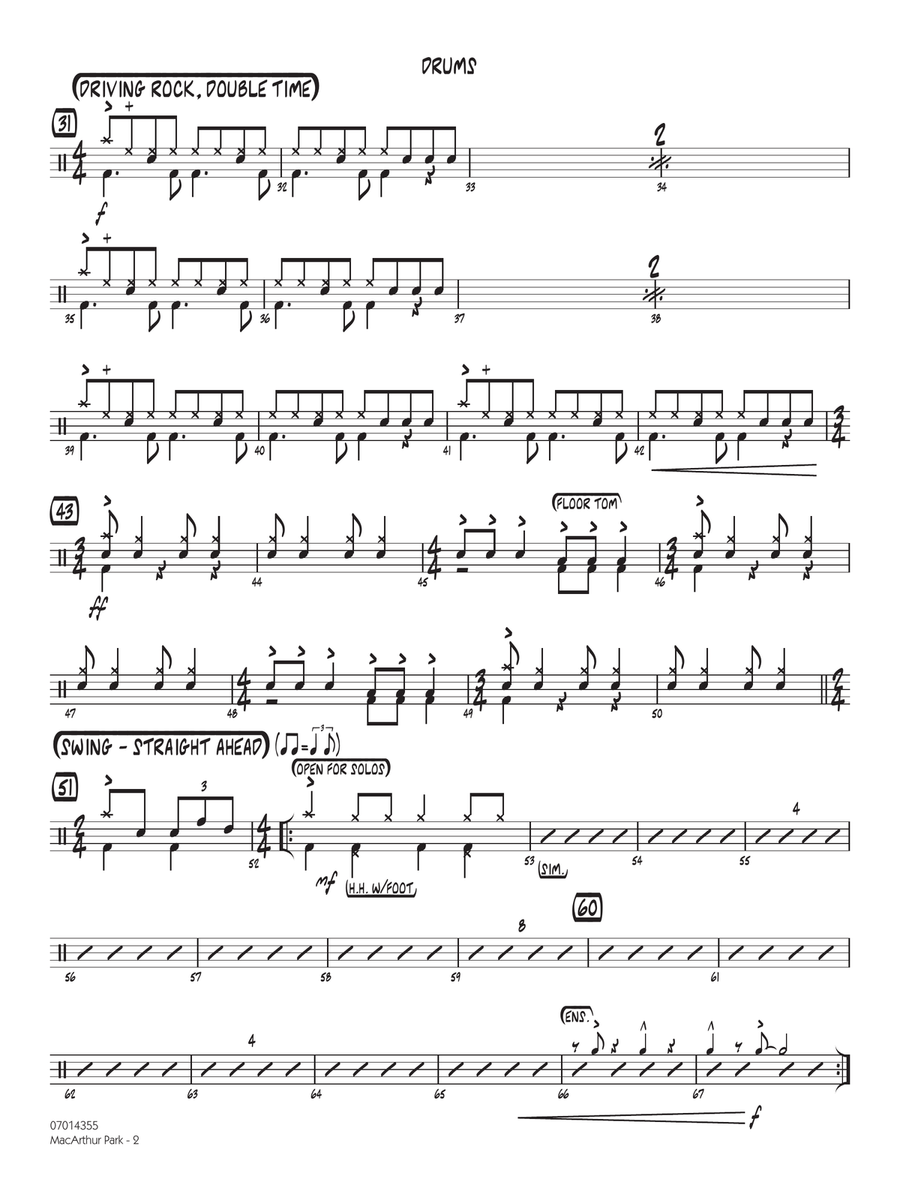 MacArthur Park (arr. Paul Murtha) - Drums Jazz Ensemble scores gallery preview page 2