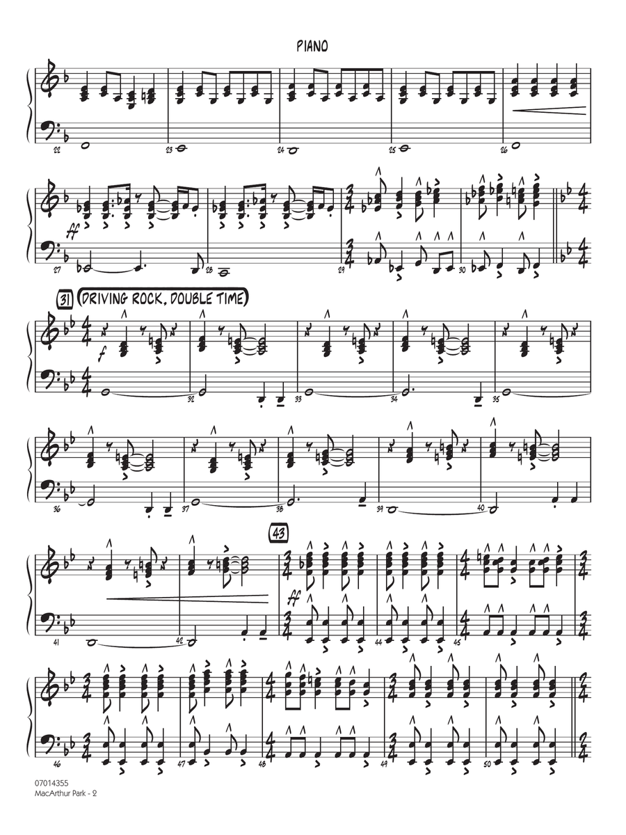 MacArthur Park (arr. Paul Murtha) - Piano Jazz Ensemble scores gallery preview page 2