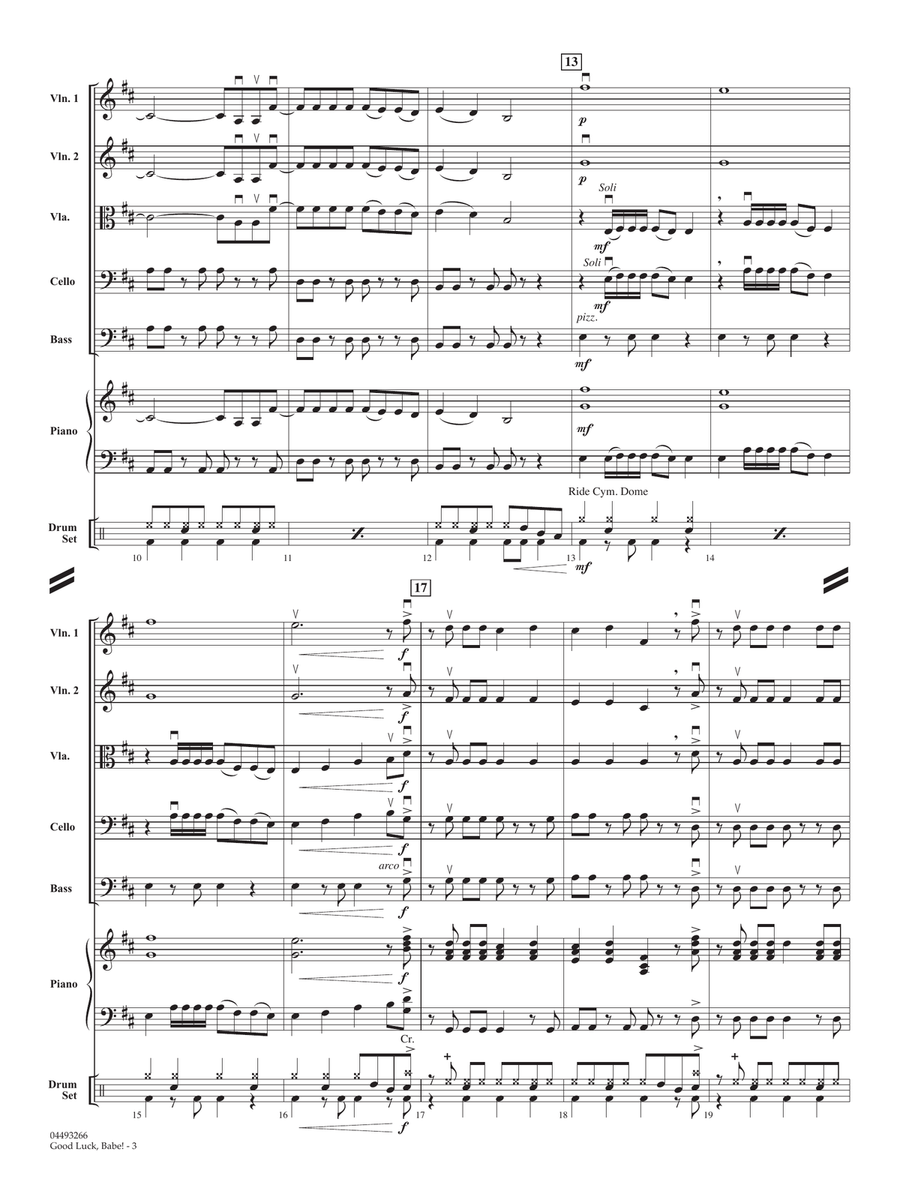 Good Luck, Babe! (arr. Robert Longfield) - Conductor Score (Full Score) String Orchestra scores gallery preview page 3