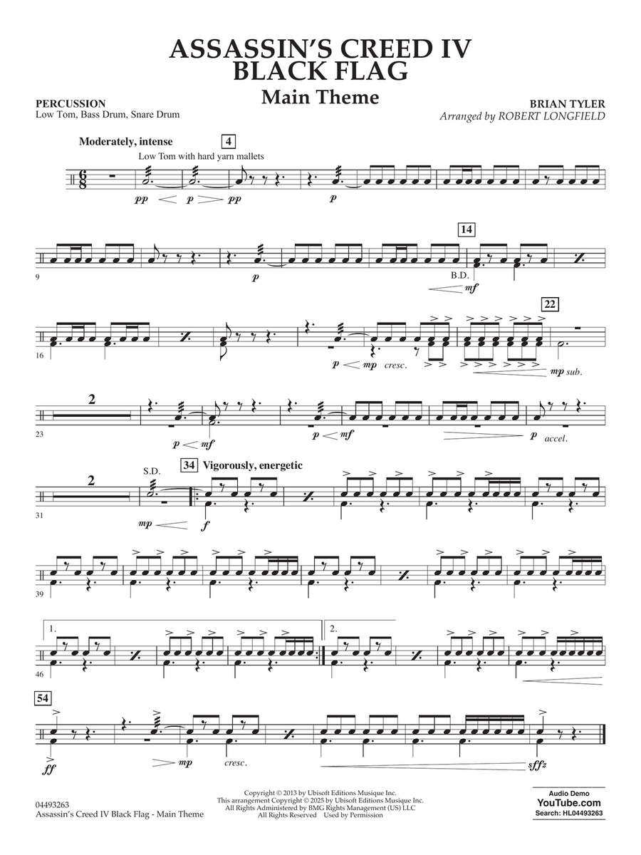 Assassins Creed: Black Flag (arr. Robert Longfield) - Percussion String Orchestra scores gallery preview page 1