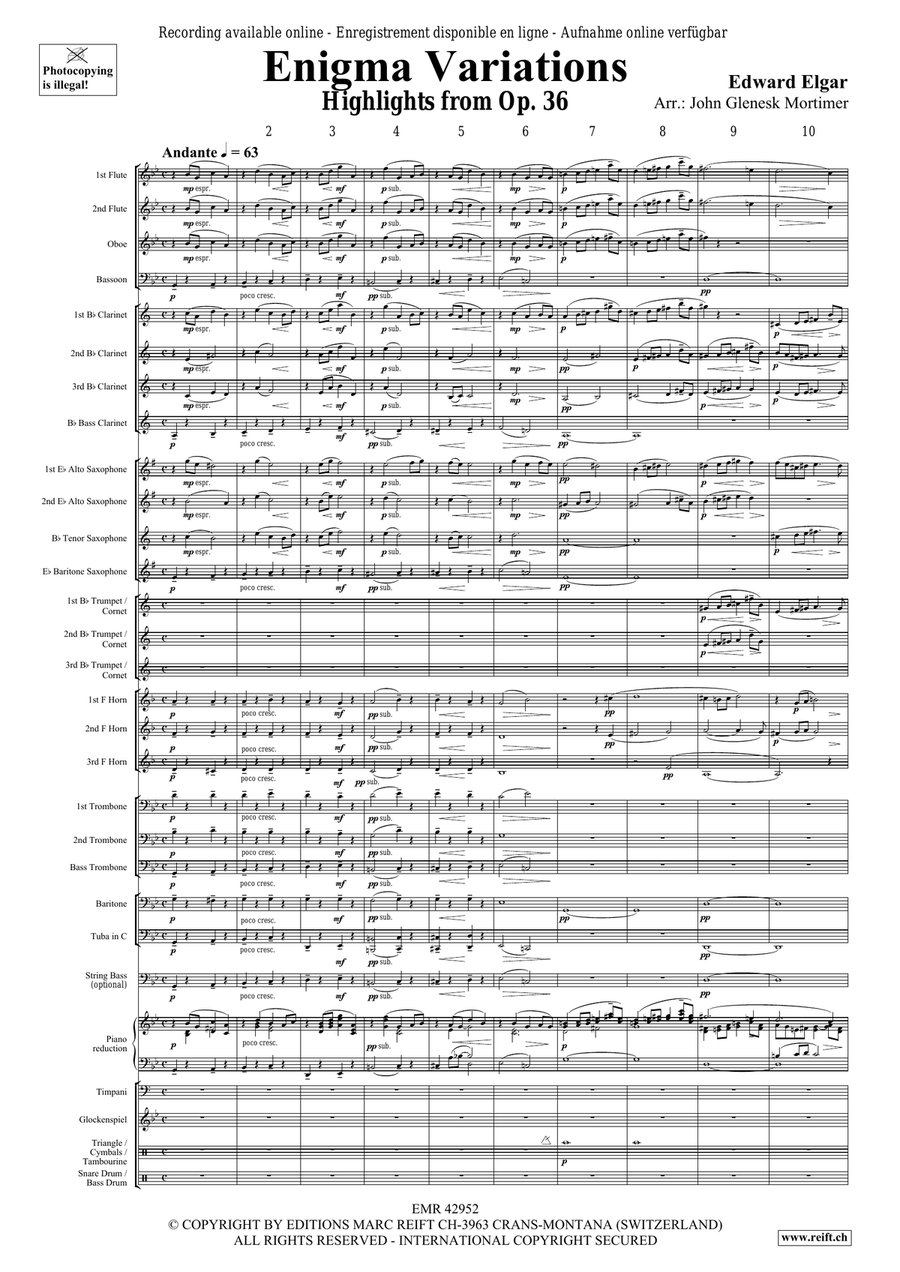 Enigma Variations Enigma Variations Concert Band scores gallery preview page 3