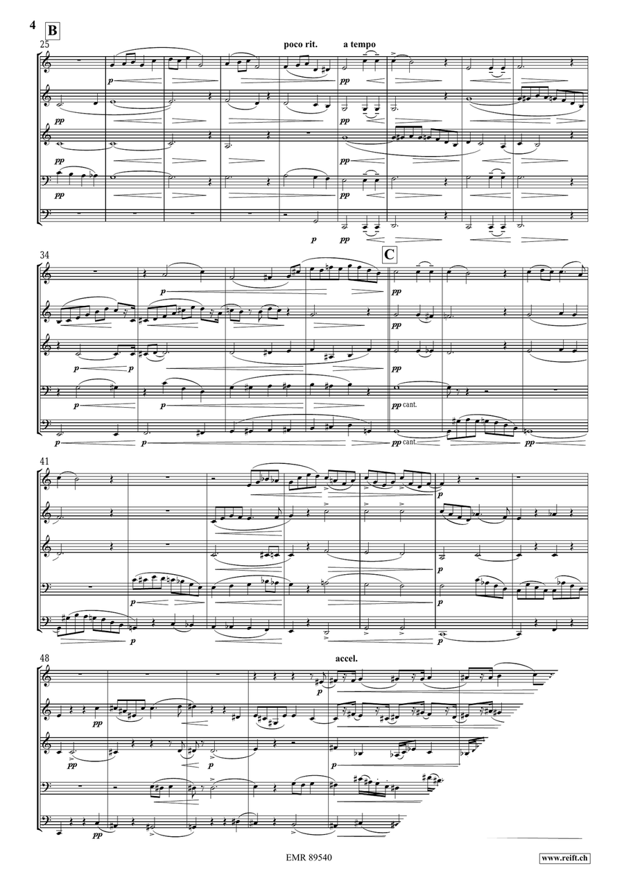 Quintet No. 1, Op. 5 Quintet No. 1, Op. 5 Score scores gallery preview page 4