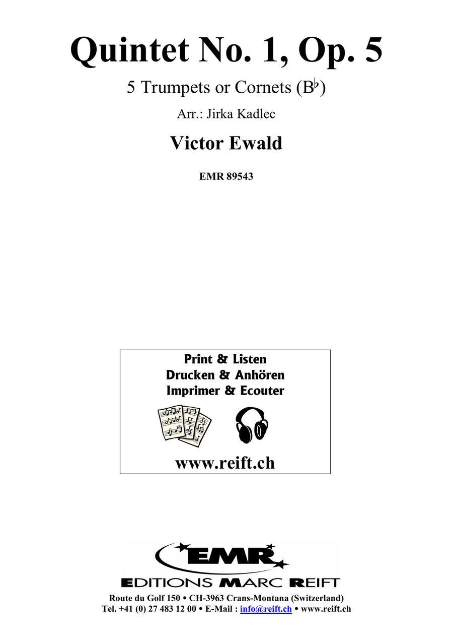 Quintet No. 1, Op. 5 Quintet No. 1, Op. 5 Cornet scores gallery preview page 2